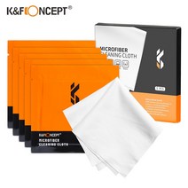 K& F Concept 5Pack 개별적으로 진공 포장 된 마이크로 화이버 클리닝 크로스 카메라 렌즈 안경 폰 LCD, 한개옵션0