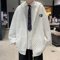 와플 봄가을 얇은 후드집업 카디건 패션 맨투맨