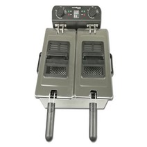튀김기 미니 전기 새우 닭 탕수육 스테인레스 식당, F 6L 2통 스텐 300도