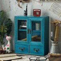 미니약장 수납장 원목 선반 정리 작은 소품 우드 작은 빈티지 주방 화장대, B