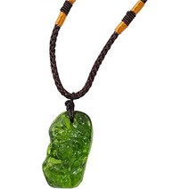 문스톤목걸이 남성 여성용 몰다바이트 크리스탈 펜던트 인공 불규칙 운석 자연 치유 46