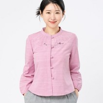 [히읏한복] 3131 장미자수 핀턱 차이나 블라우스 슬라브면 3color