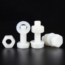 특수볼트나일론 외부 육각 나사 너트 플랫 와셔 세트 조합/플라스틱 절연 볼트 M3-M12, 42 10set   M8x45