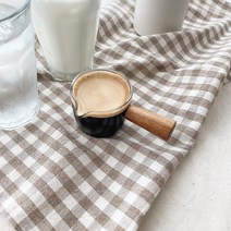 [안젤라스] 레트로 우드 핸들 미니저그 2size (내열유리 크리머 소스볼로 유용해요), 100ml 1P