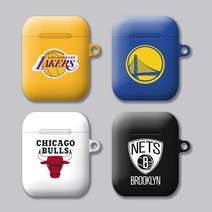 와우박스 주문제작 NBA 농구 엠블럼 로고 에어팟 버즈 무선 이어폰 케이스, 무광 하드케이스, 버즈(밑판 흰색)