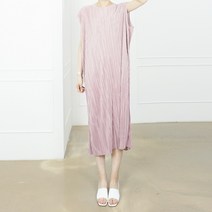 쇼플 여름 플리츠 민소매 나시 롱 원피스 빅사이즈 국내생산
