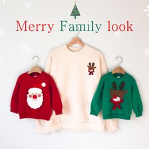 아동 크리스마스 티셔츠 산타 옷 루돌프 유아 엄마랑 커플룩 기모 맨투맨 단체복