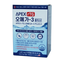 [미국산 프리미엄]APEX 알티지 오메가3 플러스E 1 407mg 60캡슐 노르웨이 EPAX 원료, 1개