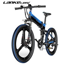 랑케레이시 XT750 장거리 접이식 전기자전거 전동자건거 26인치 48V, XT750 블랙블루
