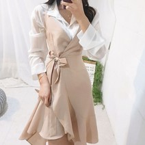 [국내제작] 끈나시 쉬폰 프릴 랩 원피스 3COLOR