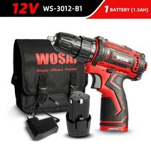 해머드릴 전동공구 콘크리트파쇄기 wosai 12v 16v 20v 무선 드릴 전기 미니, 12v ws-3012-b1