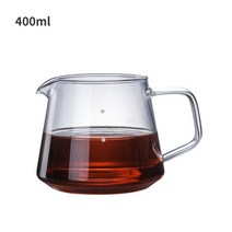 커피포트 드롱기 커피드립퍼 핸드드립주전자 커피머신 carafe 드립 커피 포트 300ml 500ml v60 pour over glass range server 주전자 바리스타, 400ml