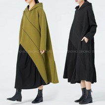 지홍 겨울 누빔 롱원피스 루즈핏 빅사이즈