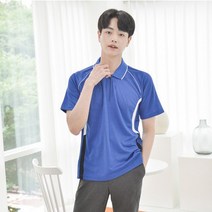 [바보사랑] 지앤제이 (긴팔가능) 쿨론 코발트라인 카라티셔츠