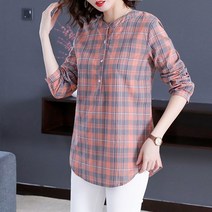 미시셔츠 봄가을 면 마가 여성 단아한 캐쥬얼 긴 소매 순 핫 저고리 린넨 와이셔츠 2260216773