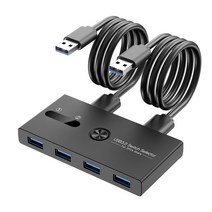 4 포트 USB3.0 스위처 KVM 도킹 스테이션 프린터 공유 스위치 2 in 4 OUT 스위치 선택기 KVM 변환기
