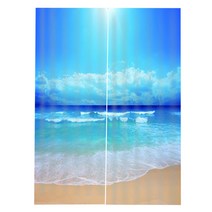 3D 바다 풍경 사진 커튼 인쇄 3D 패턴 커튼 커튼 패브릭 Windows