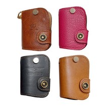 케이스 단체주문가능 각인가능 자동차키홀더 소가죽 골프키, 진브라운_각인(O)