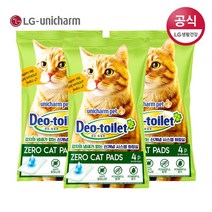 유니참 LG유니참 감자 사막화 Zero 고양이패드 4매 x 3팩, 단일옵션