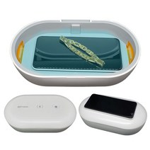 FOSAM 포샘 멀티 스마트폰 무선충전 겸용 UV-C 자외선 소독기 살균기 아로마테라피 가능, 1개, 화이트