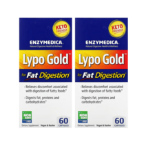 1+1 엔자이메디카 리포골드 지방 효소 캡슐60 2팩 리파아제 리파제 라이페이스 아밀라아제 아밀레이스 아밀라제 프로테아제 프로데이스 코셔 파르브 비건