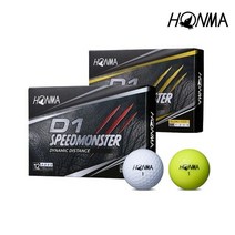 혼마 [혼마골프정품] D1 스피드 몬스터 골프공_3피스, 옐로우_12알, 선택완료