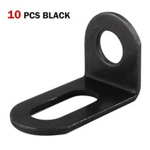 ㄱ자책상 틈새옷장 조립식책상 H형책상 선반 지지용 로트 코너 브래킷 조절 가능 철 금속 L 모양 오른쪽, 01 Black 10PCS