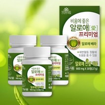 비움에좋은 알로애 알로에 장건강 식이섬유 배변활동, 30정, 6개