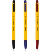 모나미 153 클립 볼펜 1.0mm 12개입 / 심플하고 깔끔한 디자인 / 도톰한 그립감 / 선명한 색상 / 저점도 잉크 / 부드러운 필기감 / 유성볼펜 / 휴대가 편리한 클립, 블루 12개입