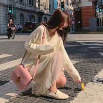 꽃소담M-436 초가을 프렌치 디자인감 니트 이너 롱 치마 2021년 가을 패션 원피스 여성