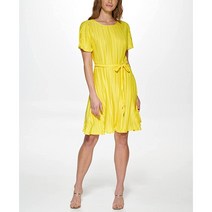 DKNY Flutter 슬리브 타이 원피스