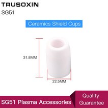 SG51 플라즈마 커팅 소모품 베이클라이트 실드 컵 10 개 60a 인버터 DC 에어 커터 토치/건, [02] White ceramic, 02 White ceramic