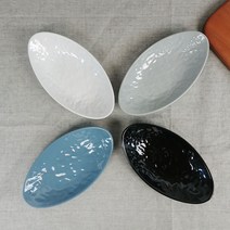 유포 포칼라 타원 접시 070-7.2 1호 검정 BB 멜라민 업소용, 유포포칼라 타원 접시 070-11 4호 흰색