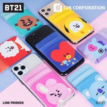 디핏 BT21 카드포켓 치미 쿠키 코야 망 알제이 슈키 타타 방탄 라인프렌즈 굿즈 카드 2장 수납, 쿠키+디핏 그립톡 증정