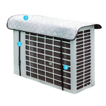 에어컨 실외기 보호 cover(커버) air conditioner(에어컨) 실외 클립 덮개 직사광선 차단 난연소재 차광막, 벽걸이형