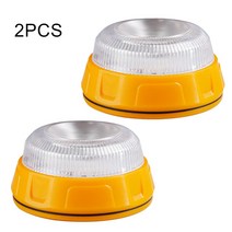 길가 깜박이 플레어 안전 경고등 비상 스트로브 조명 차량 및 선박용 마그네틱 베이스, 2PCS