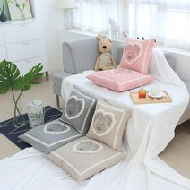 이솔홈 이디아 고급방석 사무실방석 솜포함 의자방석, 01_베이지／50×50cm(솜포함)