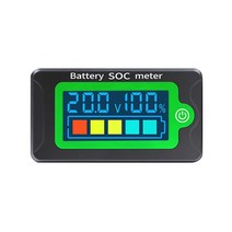 적산계 파워 뱅크 배터리 SOC 전력계 용량 표시기 8-100V 직류 36V 테스터 방수, 01 Blue