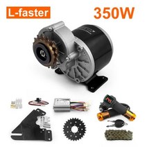 전기자전거모터 DIY EU 미국 창고 350W 24v 36v 전기 자전거 엄지 스로틀 브레이크 레버 사이드 매달린 체인 구동 브러시 기어 모터 키트 썸, key throttle kit, 24V 350W