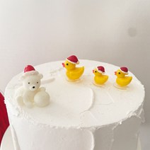 히얼투파티 크리스마스 케이크 데코 픽 토퍼 장식, 백곰(1pcs)
