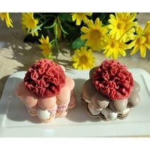 다먹는 딸기초콜릿 카네이션꽃 마카롱 1구 스승의날 어버이날선물 부산디저트택배 조개롱, 트리플초코맛