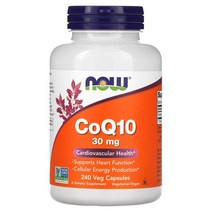 나우푸드 Now Foods CoQ10 30mg 베지 캡슐 240정100866, 30 mg선택 용량이 사진보다 우선입니다, 240 개