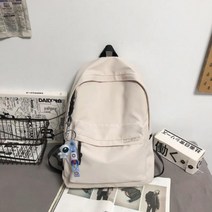 중학교 여학생 가방 2022년형 인플루언서 스몰 백팩 러블리 ins 소녀 하트 패션 캐주얼룩, 화이트+블루 우주왕복선 걸이