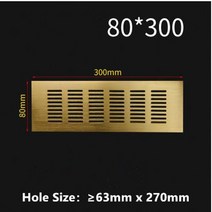 창틀 환풍기 욕실 화장실 환풍기 이동식 샤시 주방 냄새 알루미늄 합금 직사각형 34, 80mm x 300mm