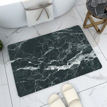 COSYEVNO 미끄럼방지매트 미끄럼 방지 물을 흡수하다, 바위 슬래브 질감 azurite-직사각형, 80*120CM (규조류 진흙)