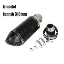 배기 머플러 소음기 마후라 DUPANQ-탄소 섬유 오토바이 배기 머플러 파이프 250cc 600cc 이스케이프 모토, 01 A-310mm