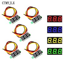 LED 광고판 전광판 차량 휴대용 미니 간판 5pcs 028 인치 DC 디지털 전압계 0100V 전압 측정기 자동 자동차 모바일 전원 테스터 감지기 디스플레 813EA 2, Blue