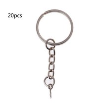 공예 보석 제작 키 체인 제작 하드웨어 20pcs 키 체인 링 키트
