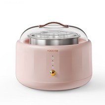 Y-SA2 요구르트 메이커 1000ML 용량 완전 자동 마이크로 컴퓨터 제어 기계 원 버튼 조작 스테인레스 스틸, 01 분홍색_01 220V-240V