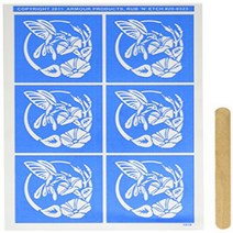Armour Etch Stencil Rub N Etch Stencil Hummingird 5-Inch by 8-Inch, 1